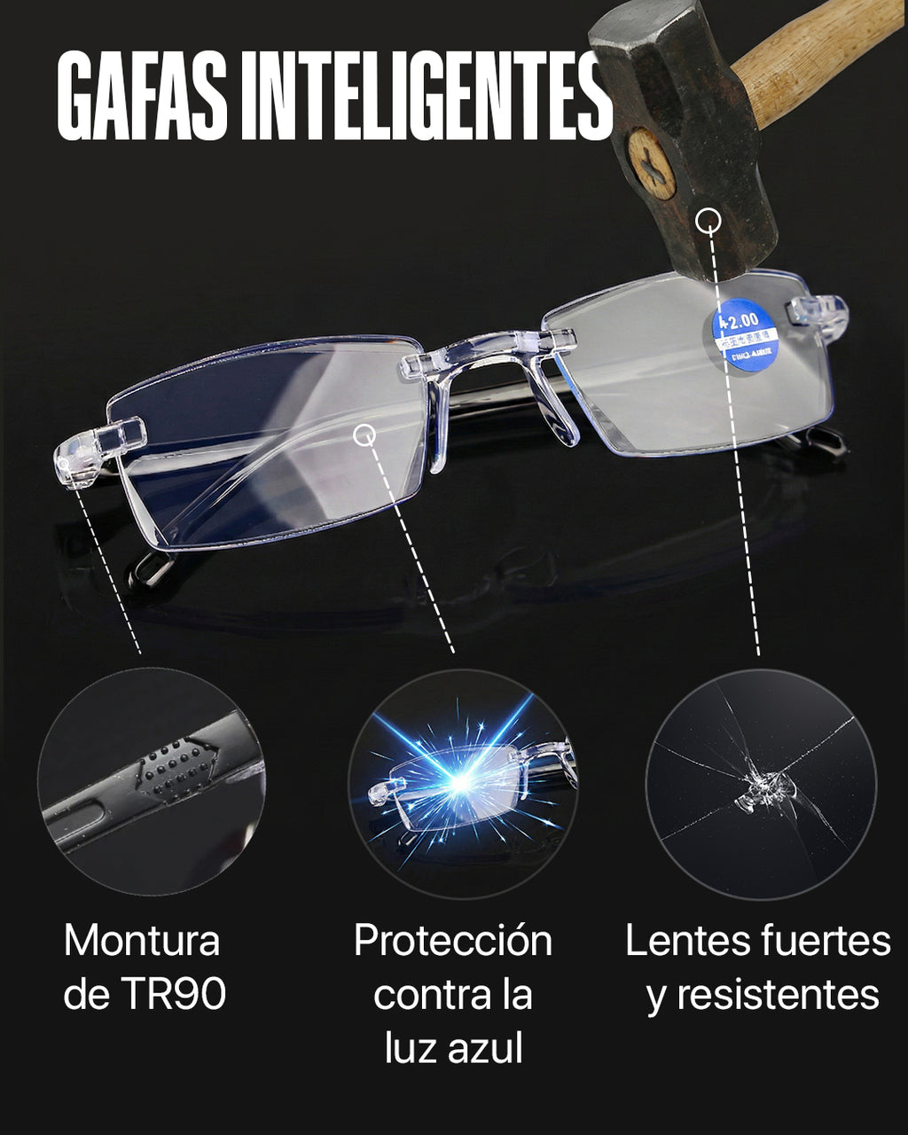 Combo 2 Gafas Tr90 Fotocromatica